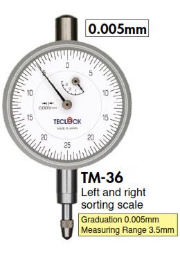 Đồng hồ so kim đo ngắn 0.005mm TM-36 Teclock